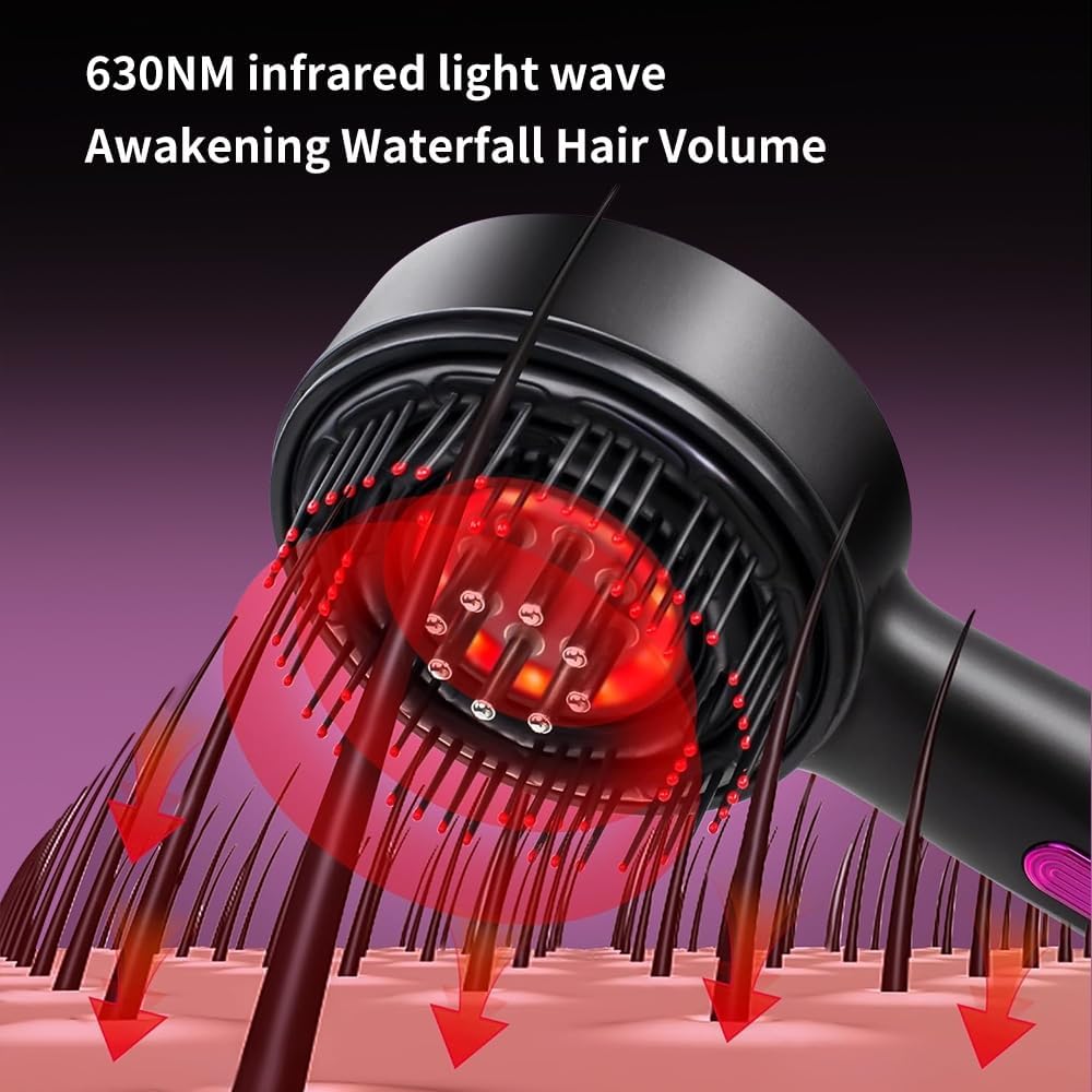 Red Light Therapy, Electric Scalp & Head Massager, Head Massager Comb with Built-in Hair Oil Applicator